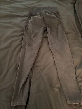 Z Supply Gray Ribbed-Waist Leggings